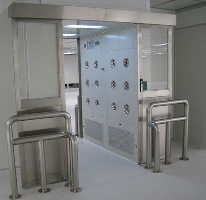 1.2mm Stainless Steel Air Shower Tunnel Infrared Auto Sliding Doors