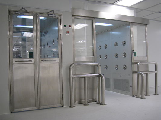 1.2mm Stainless Steel Air Shower Tunnel Infrared Auto Sliding Doors