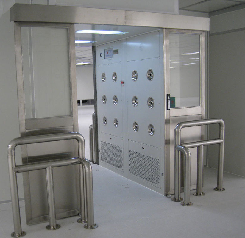 1.2mm Stainless Steel Air Shower Tunnel Infrared Auto Sliding Doors